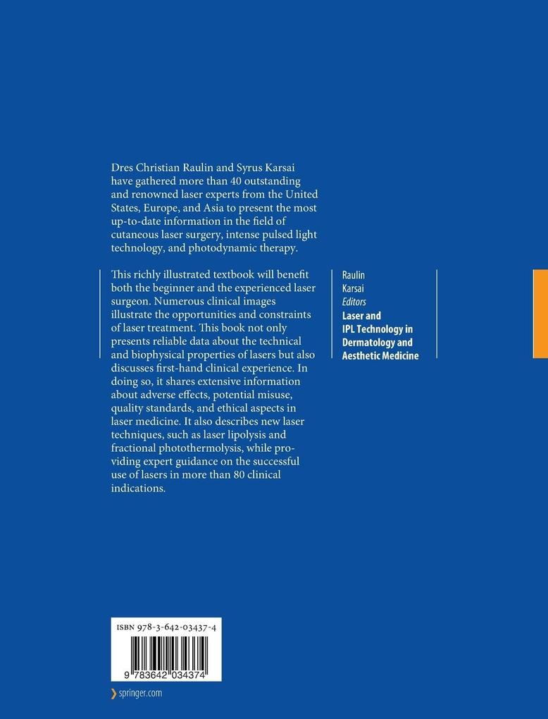 Weitere Ansicht: Laser and IPL Technology in Dermatology and Aesthetic Medicine