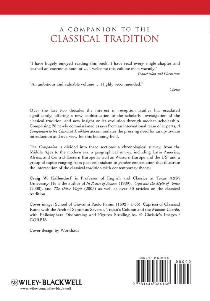Weitere Ansicht: A Companion to the Classical Tradition