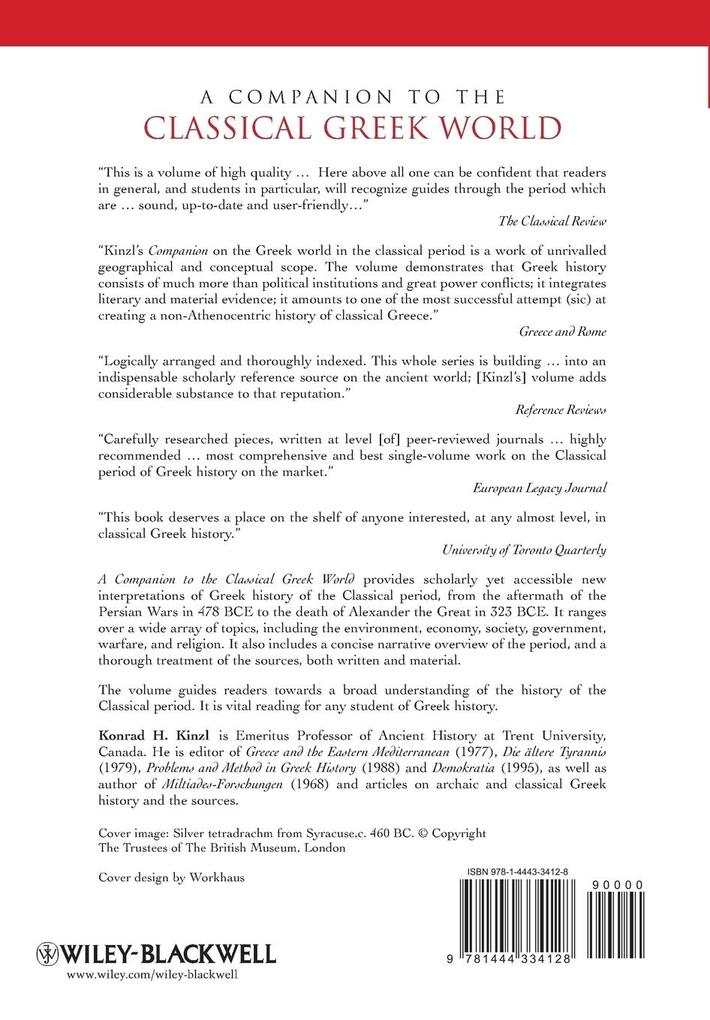 Weitere Ansicht: A Companion to the Classical Greek World