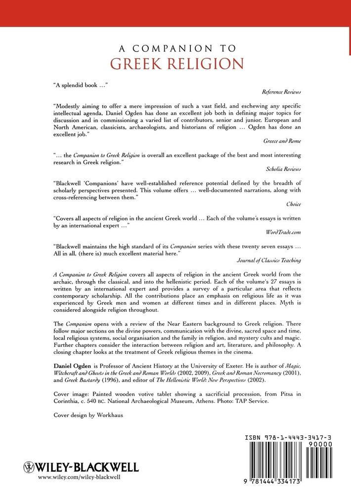 Weitere Ansicht: A Companion to Greek Religion