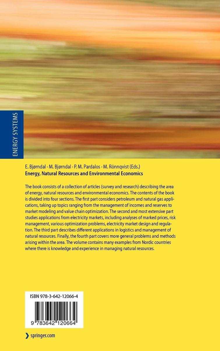 Weitere Ansicht: Energy, Natural Resources and Environmental Economics