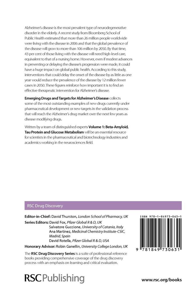 Weitere Ansicht: Emerging Drugs and Targets for Alzheimer's Disease