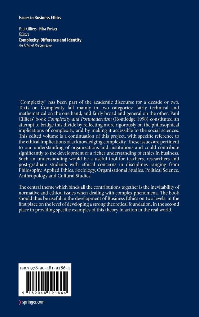 Weitere Ansicht: Complexity, Difference and Identity