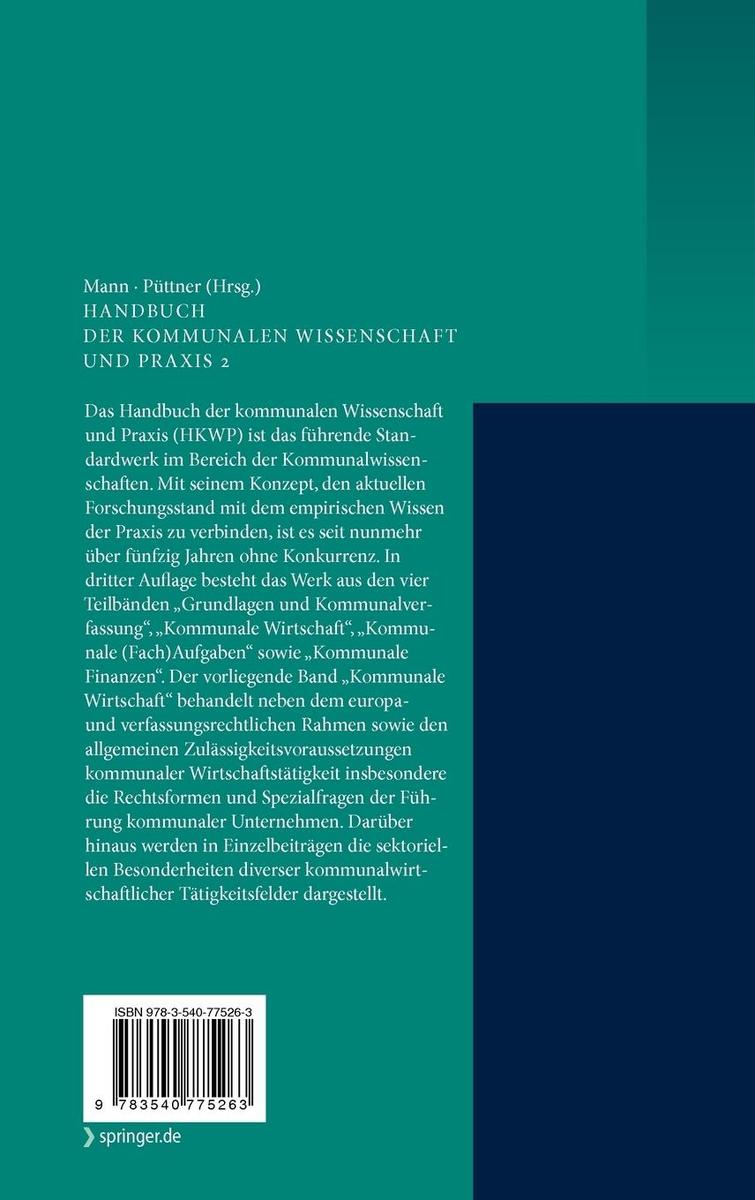 Weitere Ansicht: Handbuch der kommunalen Wissenschaft und Praxis