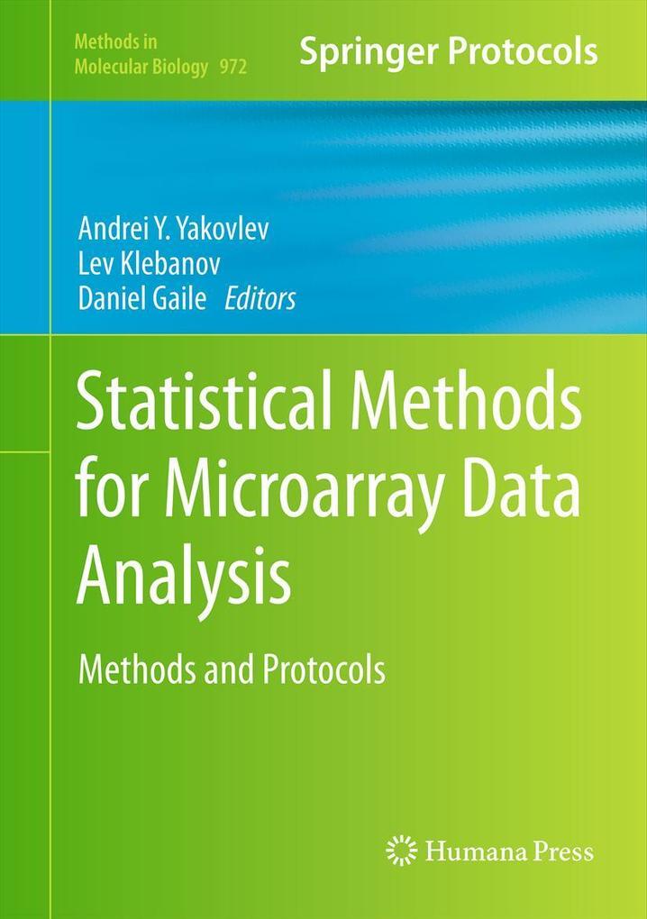 Produktbild: Statistical Methods for Microarray Data Analysis