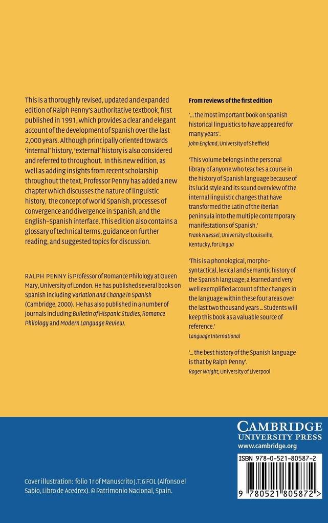 Weitere Ansicht: A History of the Spanish Language | Ralph J. Penny