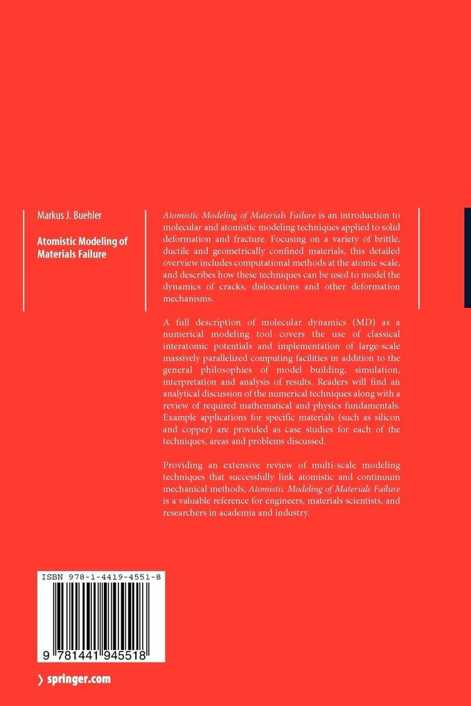 Weitere Ansicht: Atomistic Modeling of Materials Failure | Markus J. Buehler