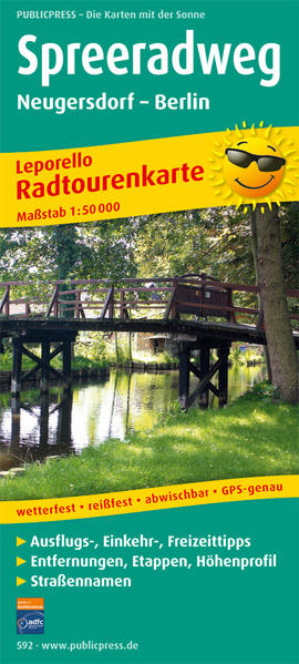 Produktbild: Radwanderkarte Spreeradweg 1 : 50 000