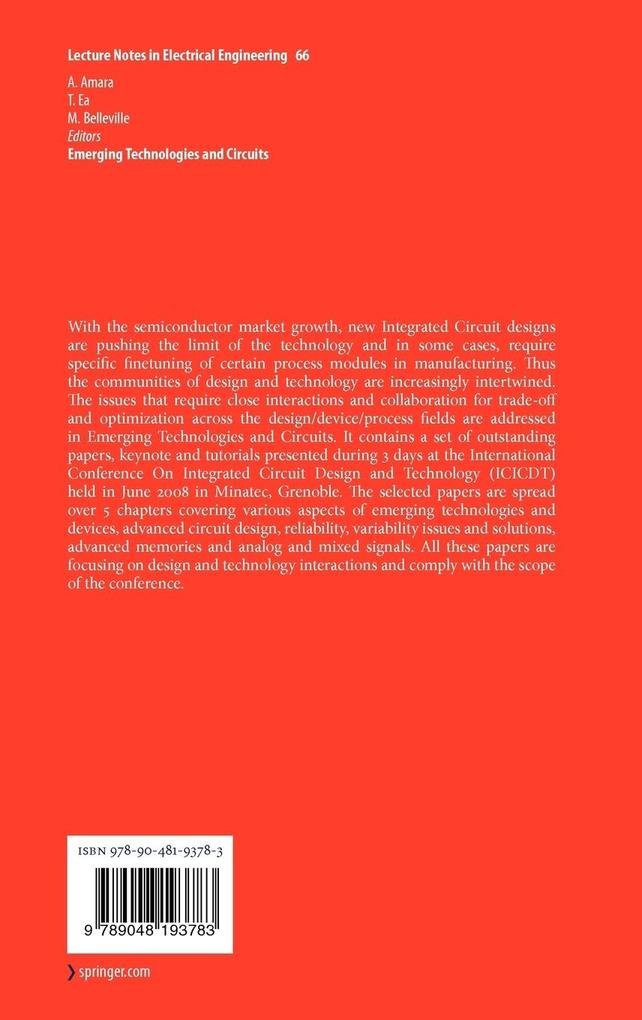 Weitere Ansicht: Emerging Technologies and Circuits
