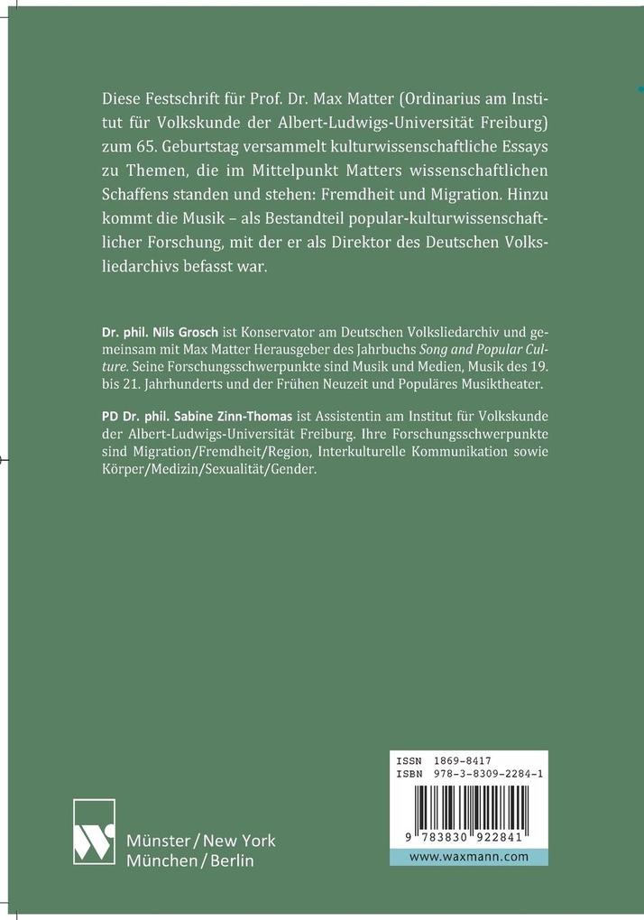 Weitere Ansicht: Fremdheit - Migration - Musik