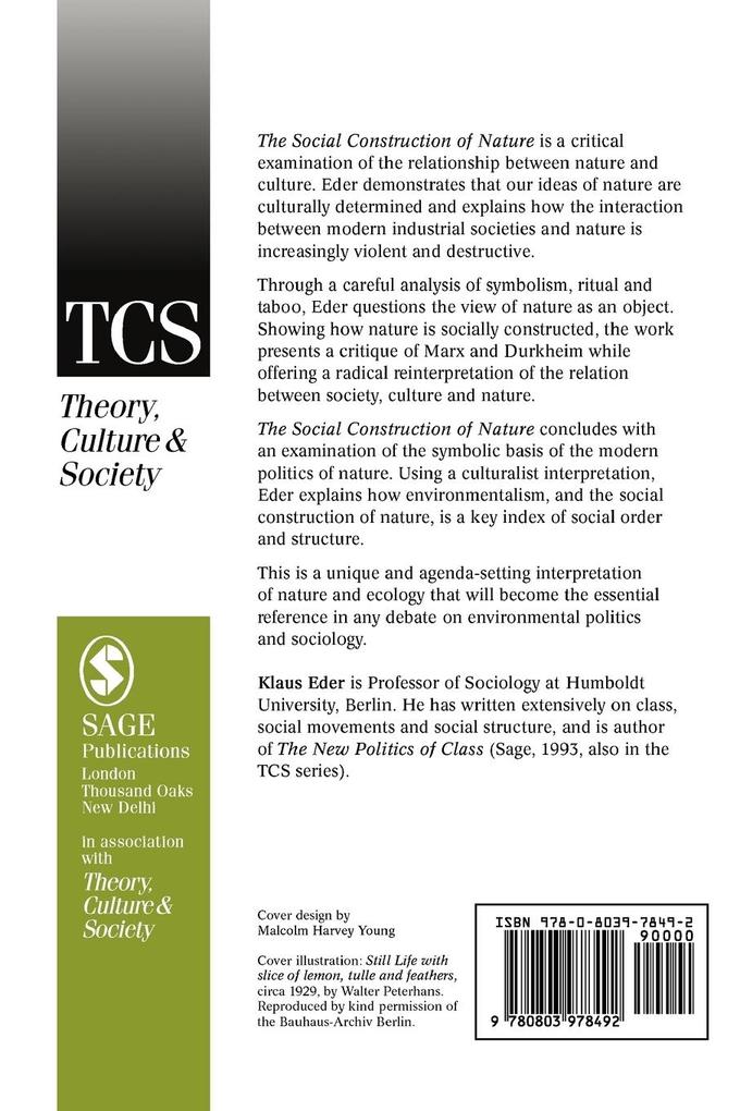Weitere Ansicht: The Social Construction of Nature | Klaus Eder