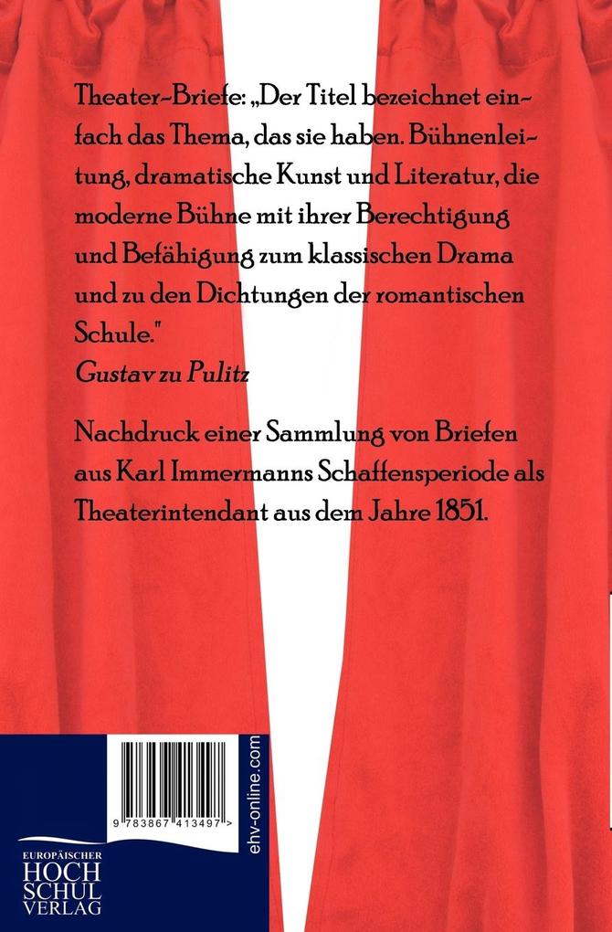Weitere Ansicht: Theater-Briefe | Karl Leberecht Immermann, Karl Immermann