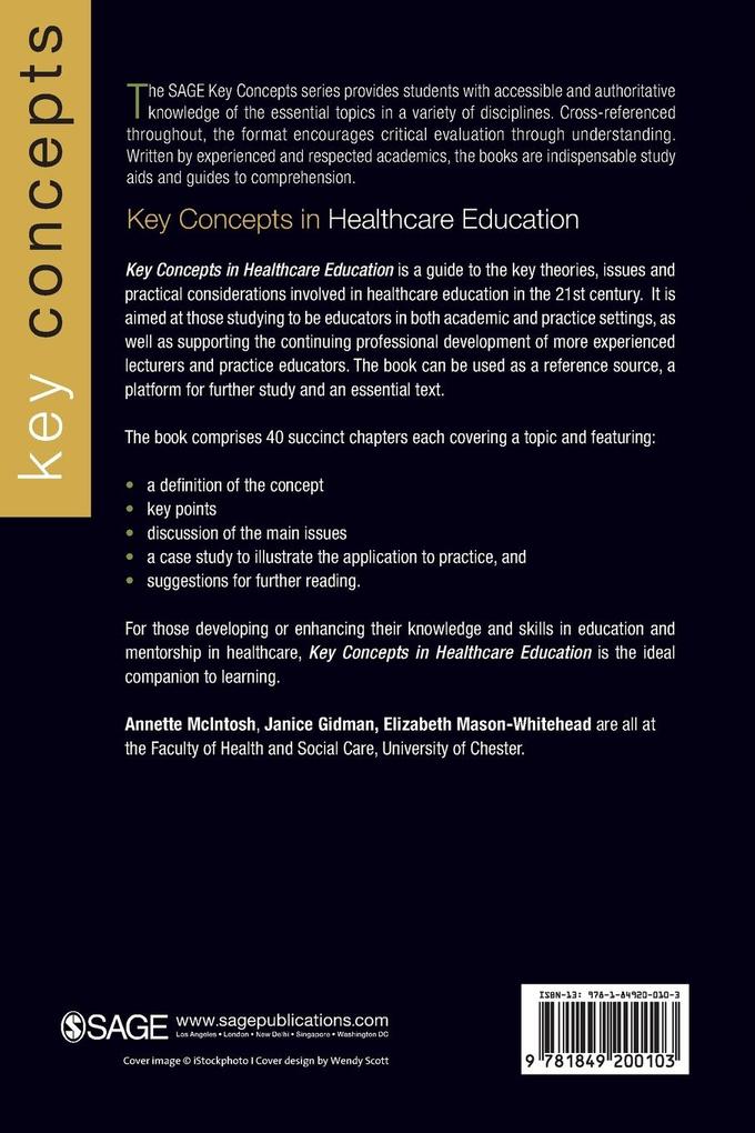 Weitere Ansicht: Key Concepts in Healthcare Education