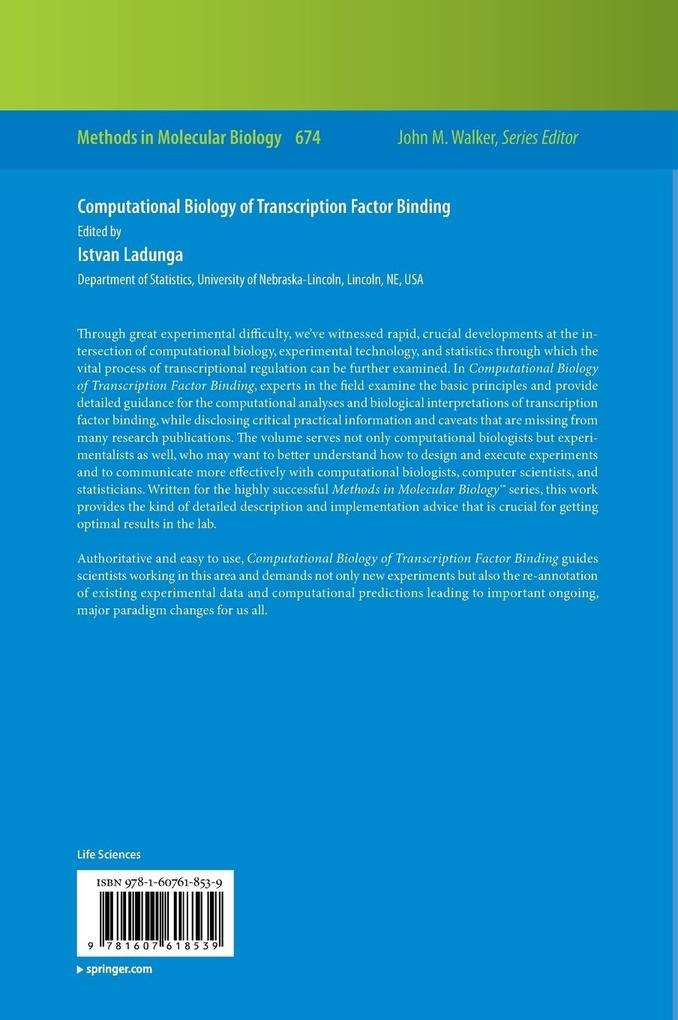 Weitere Ansicht: Computational Biology of Transcription Factor Binding