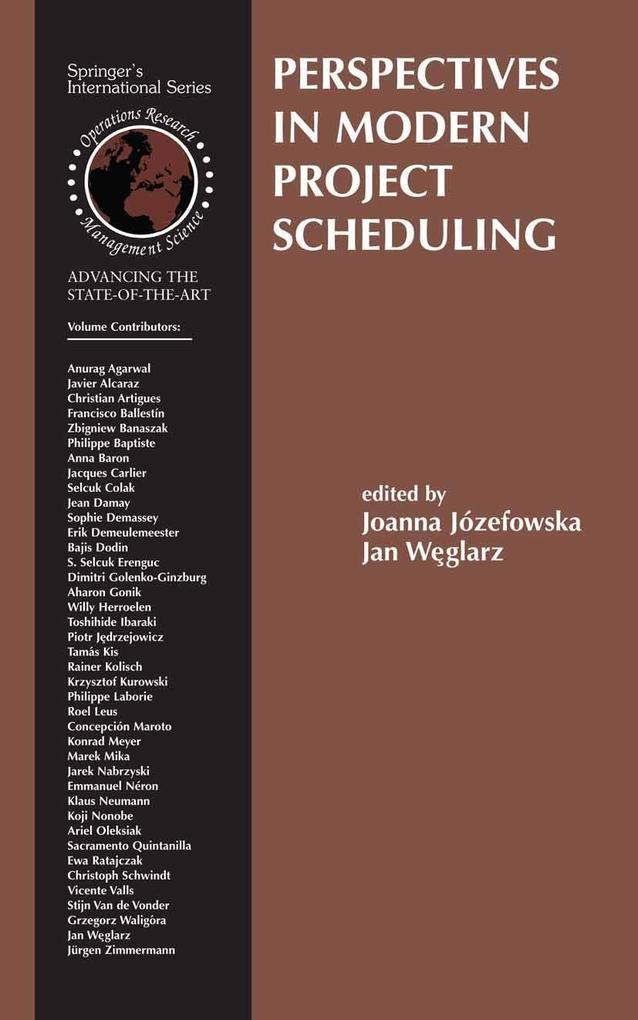 Produktbild: Perspectives in Modern Project Scheduling