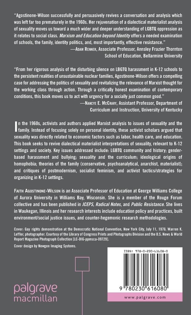 Weitere Ansicht: Marxism and Education Beyond Identity | F. Agostinone-Wilson