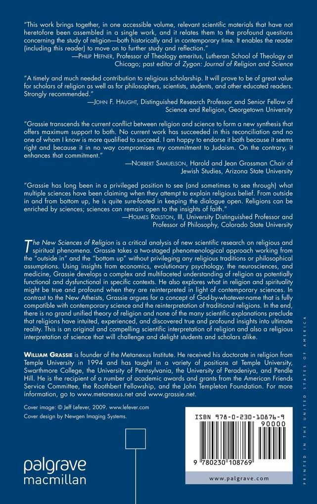 Weitere Ansicht: The New Sciences of Religion | W. Grassie, William Grassie