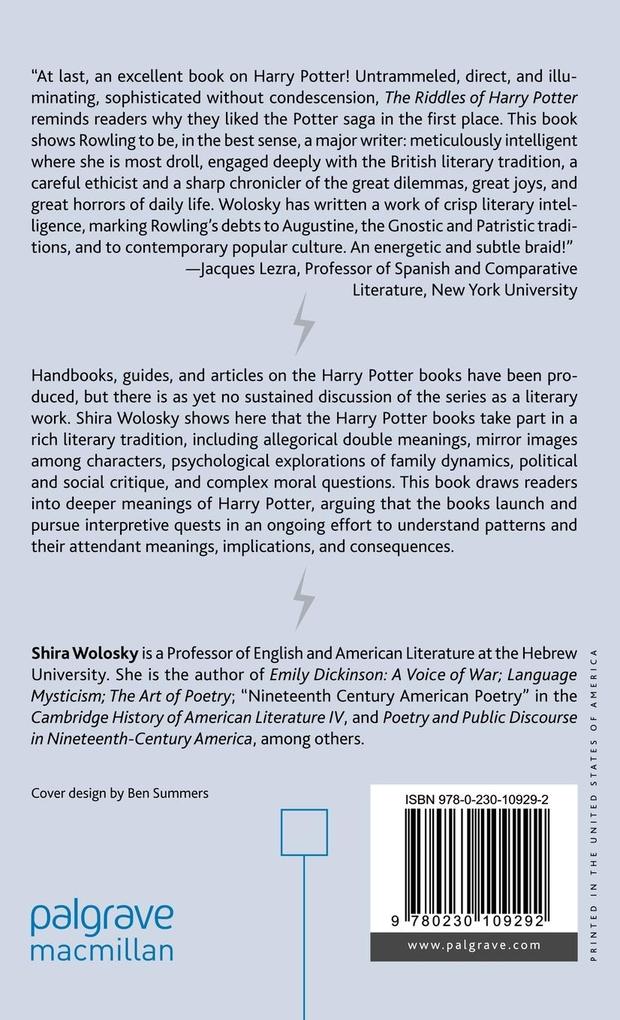 Weitere Ansicht: The Riddles of Harry Potter | Shira Wolosky