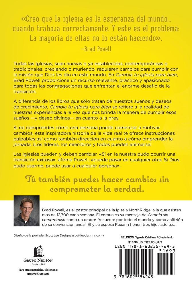 Weitere Ansicht: Cambia Tu Iglesia Para Bien | Brad Powell