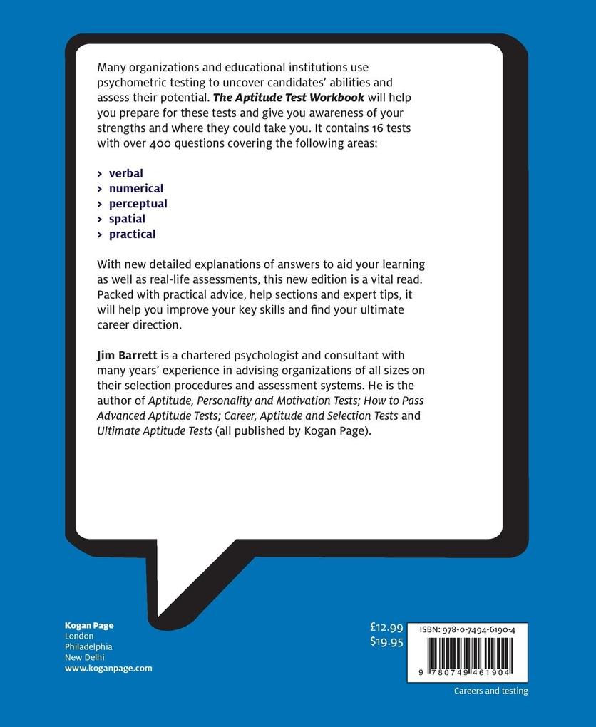 Weitere Ansicht: The Aptitude Test Workbook | Jim Barrett