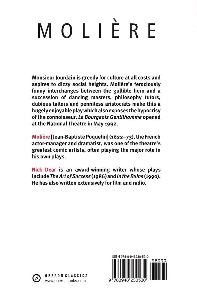 Weitere Ansicht: Le Bourgeois Gentilhomme, | Molière