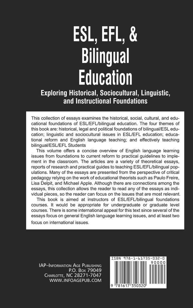 Weitere Ansicht: ESL, Efl and Bilingual Education | Lynn W. Zimmerman