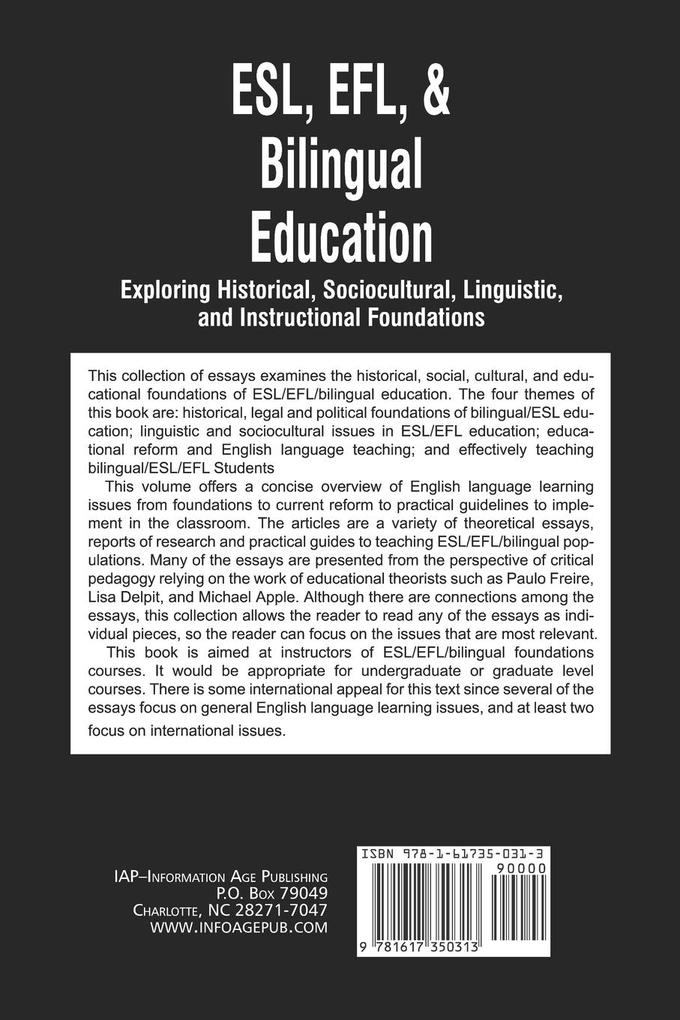 Weitere Ansicht: ESL, Efl and Bilingual Education | Lynn W. Zimmerman