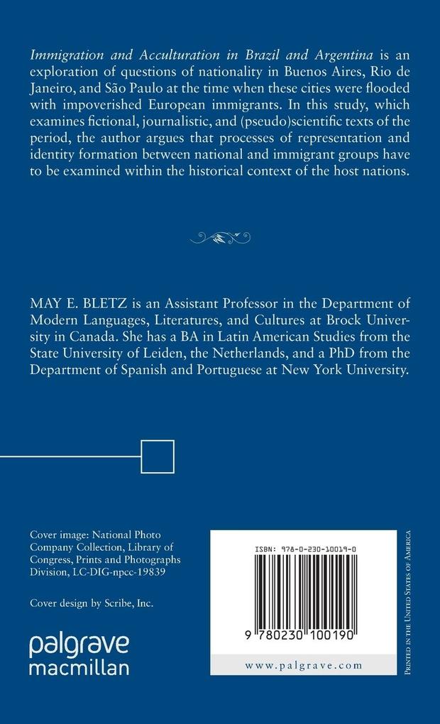 Weitere Ansicht: Immigration and Acculturation in Brazil and Argentina | M. Bletz