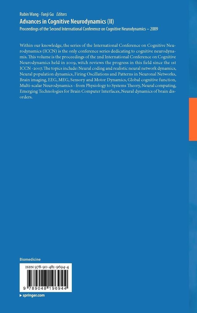 Weitere Ansicht: Advances in Cognitive Neurodynamics (II)