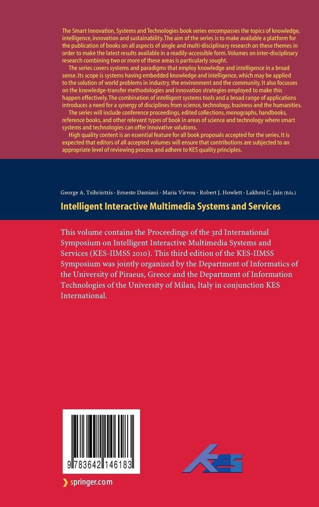 Weitere Ansicht: Intelligent Interactive Multimedia Systems and Services