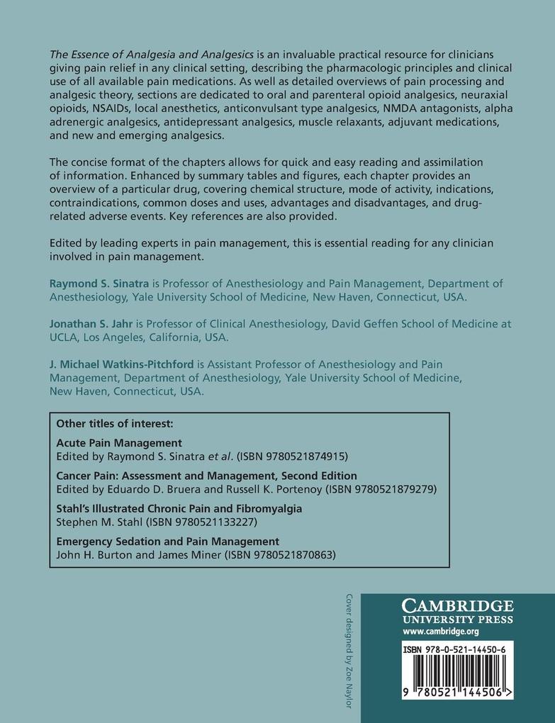 Weitere Ansicht: The Essence of Analgesia and Analgesics