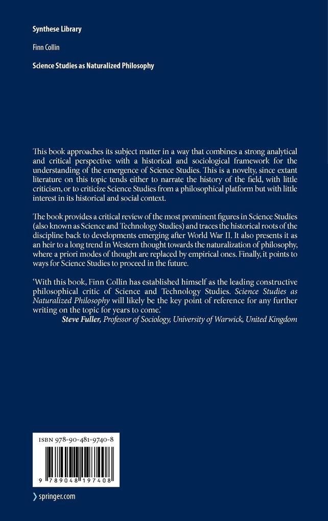 Weitere Ansicht: Science Studies as Naturalized Philosophy | Finn Collin