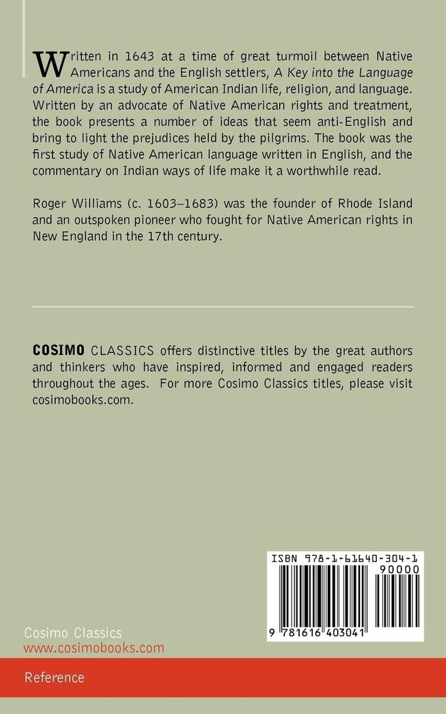 Weitere Ansicht: A Key Into the Language of America | Roger Williams