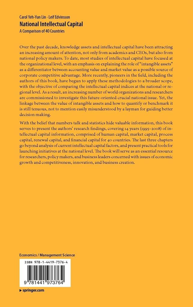 Weitere Ansicht: National Intellectual Capital | Carol Yeh-Yun Lin, Leif Edvinsson