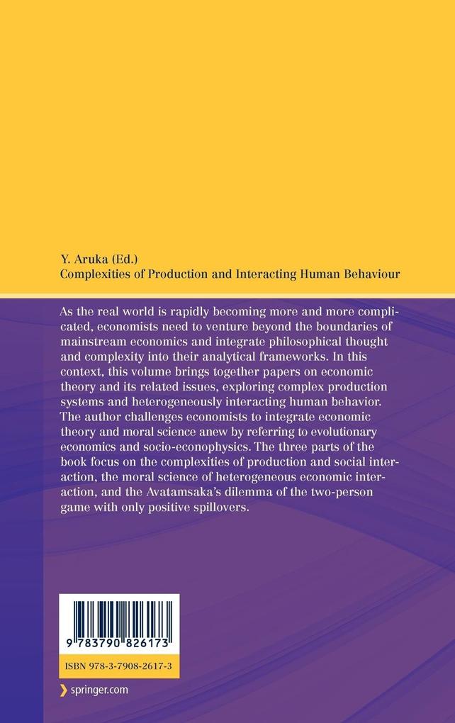 Weitere Ansicht: Complexities of Production and Interacting Human Behaviour