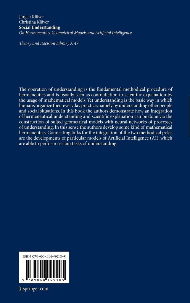 Weitere Ansicht: Social Understanding | Christina Klüver, Jürgen Klüver