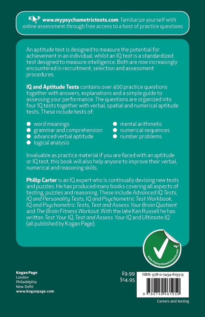 Weitere Ansicht: IQ and Aptitude Tests | Philip Carter