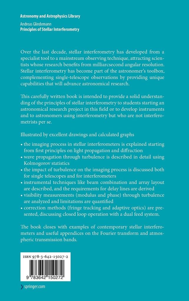 Weitere Ansicht: Principles of Stellar Interferometry | Andreas Glindemann