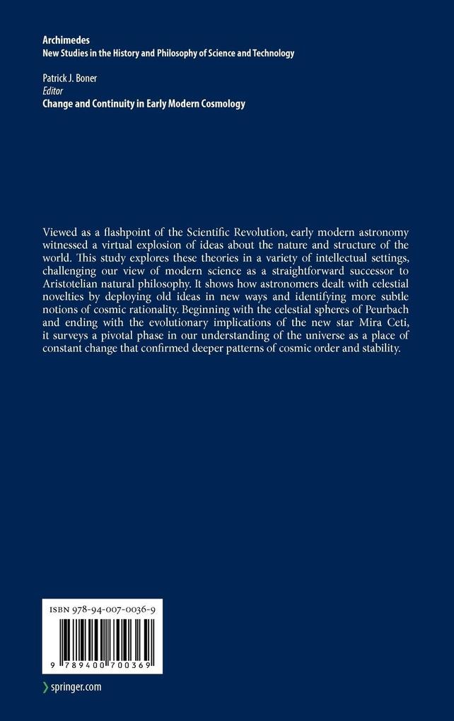 Weitere Ansicht: Change and Continuity in Early Modern Cosmology