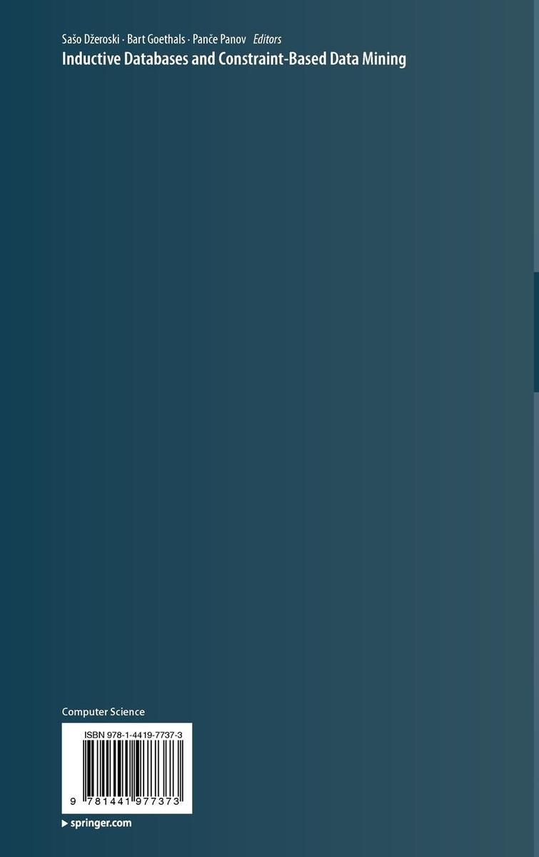 Weitere Ansicht: Inductive Databases and Constraint-Based Data Mining
