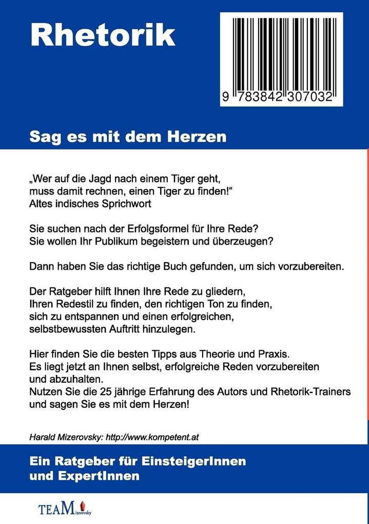 Weitere Ansicht: Rhetorik | Harald Mizerovsky