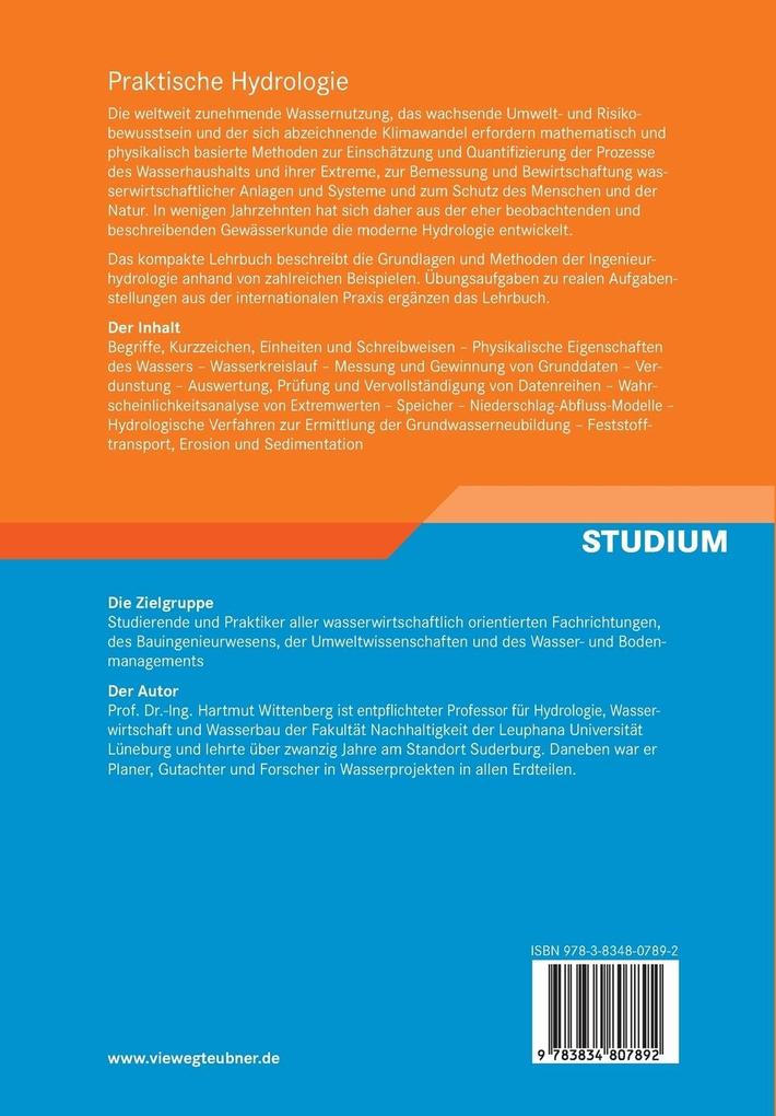 Weitere Ansicht: Praktische Hydrologie | Hartmut Wittenberg