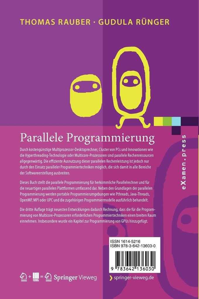 Weitere Ansicht: Parallele Programmierung | Thomas Rauber, Gudula Rünger