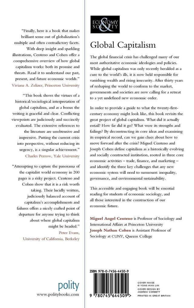 Weitere Ansicht: Global Capitalism | Miguel A Centeno, Joseph N Cohen
