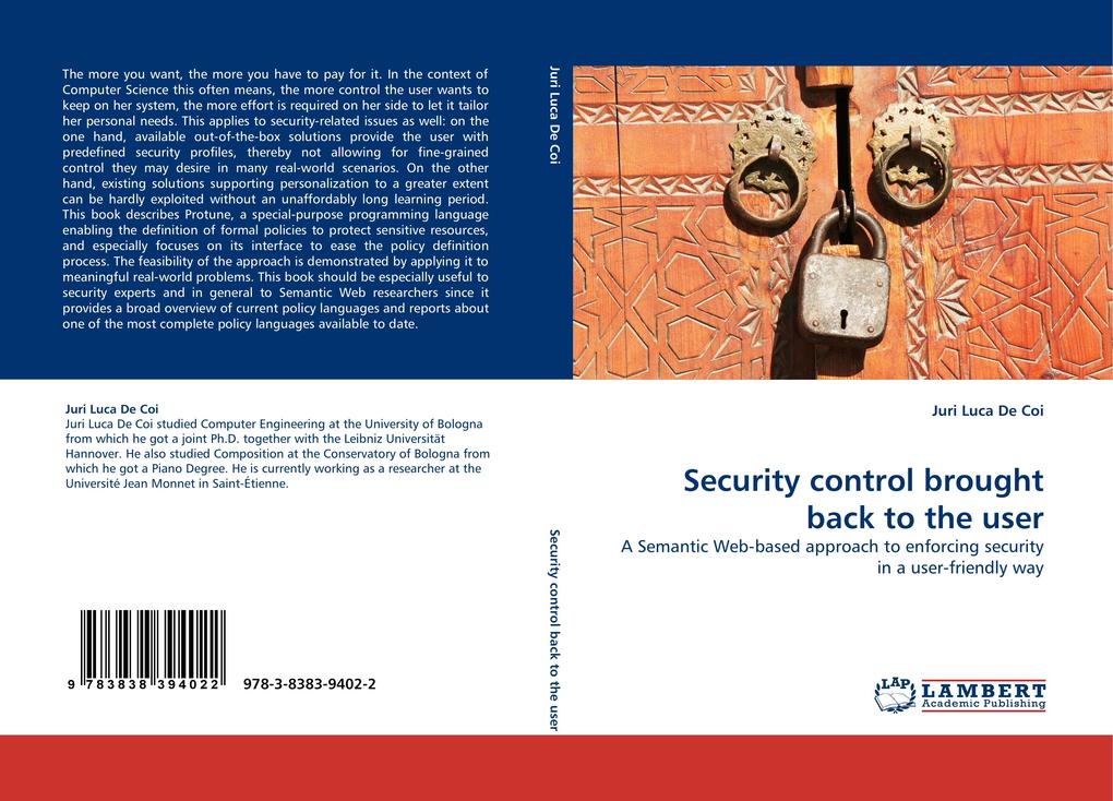 Security control brought back to the user als Taschenbuch
