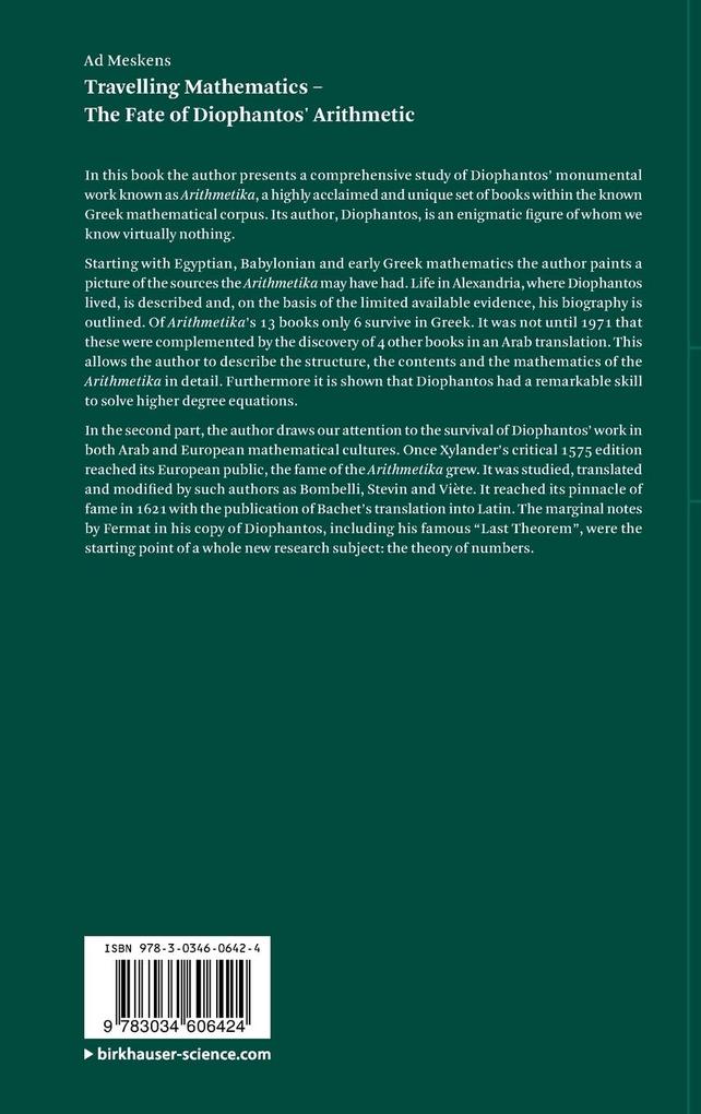 Weitere Ansicht: Travelling Mathematics - The Fate of Diophantos' Arithmetic | Ad Meskens