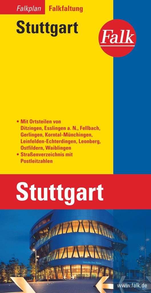 Falk Stadtplan Falkfaltung Stuttgart 1: 22 500 als Blätter und Karten