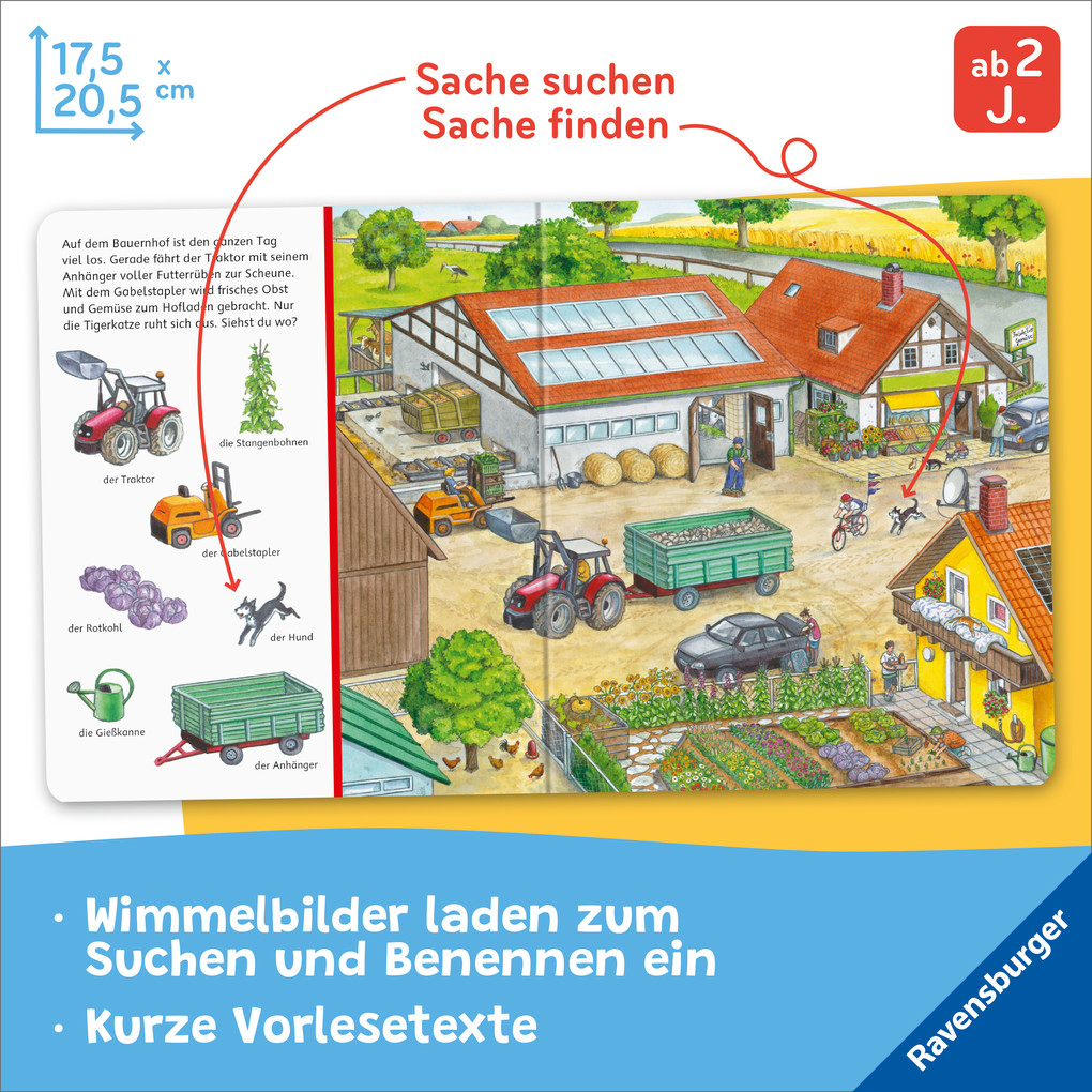 Weitere Ansicht: Sachen suchen: Auf dem Bauernhof - Wimmelbuch ab 2 Jahren | Susanne Gernhäuser
