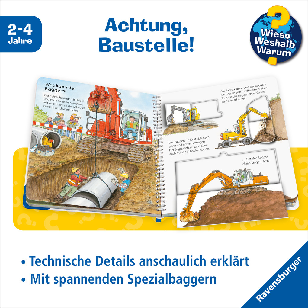 Weitere Ansicht: Wieso? Weshalb? Warum? junior, Band 38: Der Bagger | Andrea Erne