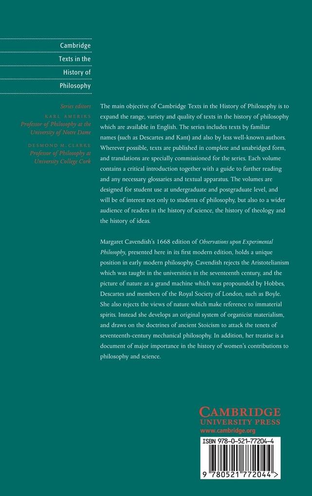 Weitere Ansicht: Observations Upon Experimental Philosophy | Margaret Cavendish